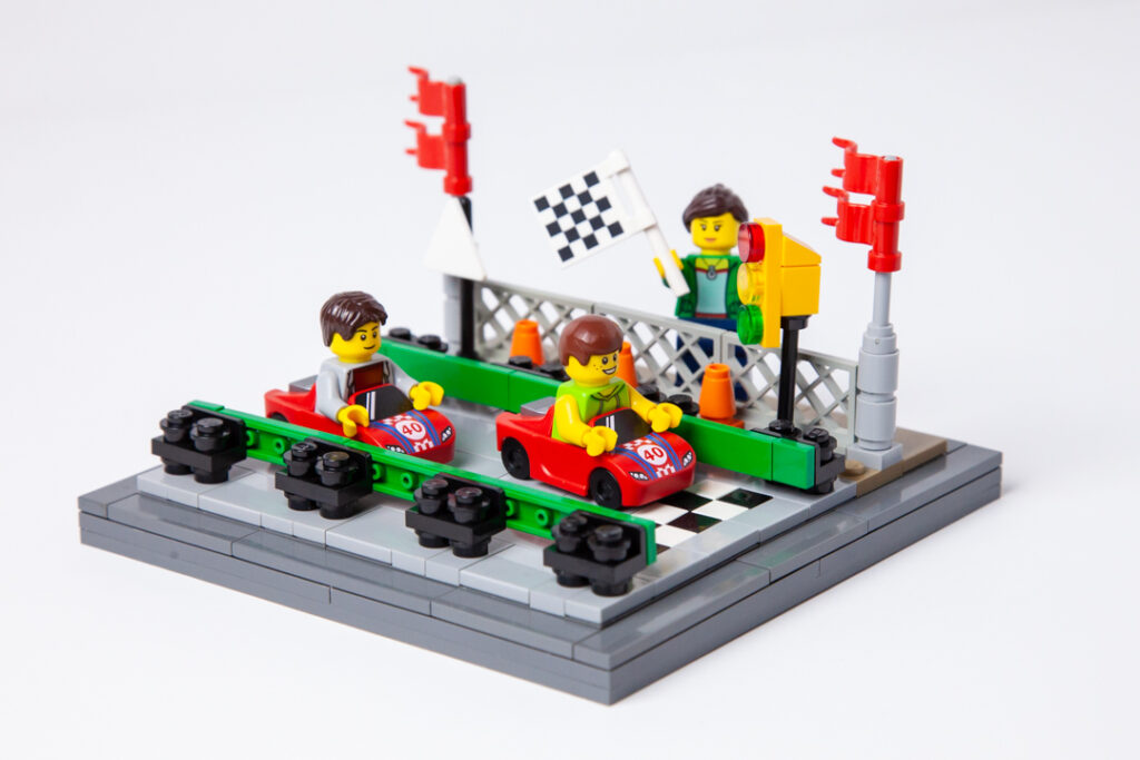 Go Kart Track custom Lego project and photos - Door County Bricks