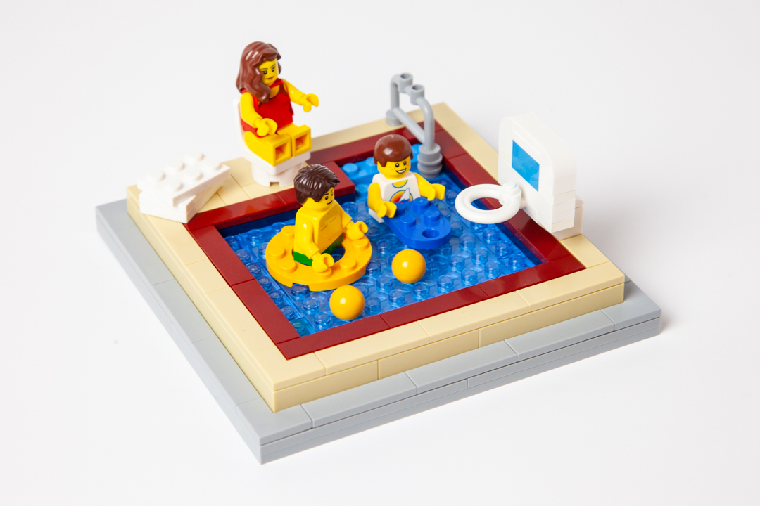 Bridgeport Indoor Pool custom Lego project - Door County Bricks